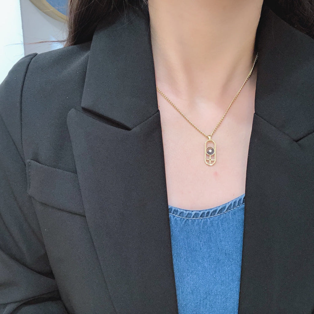 L Family Vintage Leather Necklace 1025092224