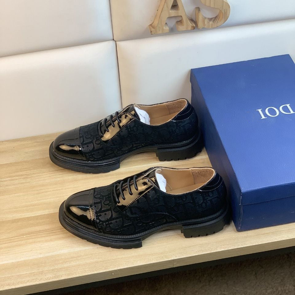 D logo Brook trendy shoes classic letter carved slip-on shoes PD16063003
