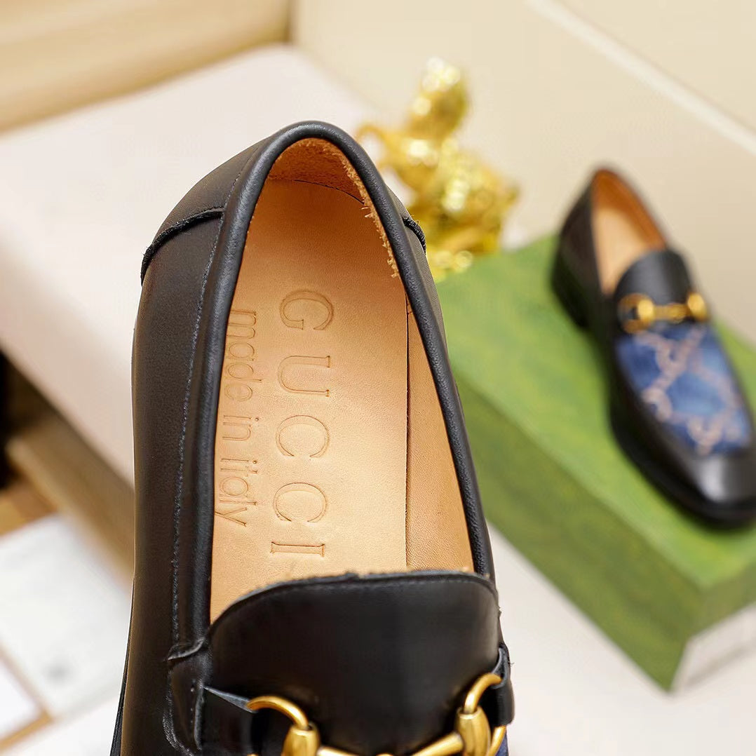 New trendy splicing formal dress slip on shoes