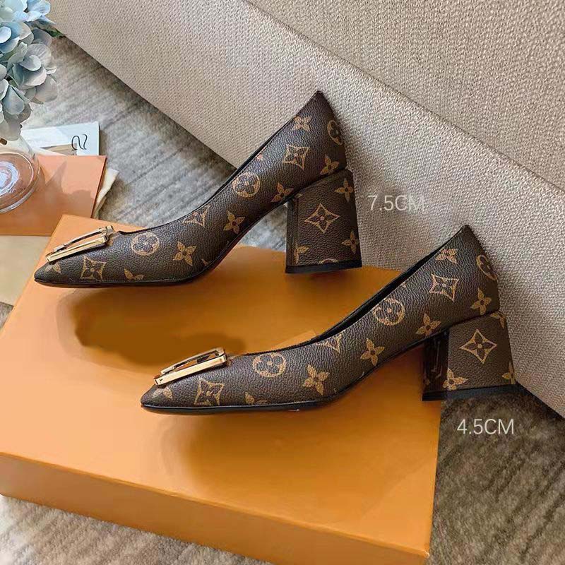 patent leather letter buckle square toe women's shoes