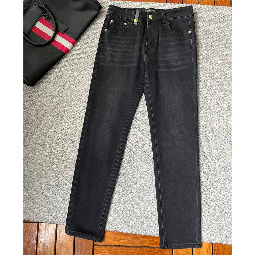 Men's straight through casual jeans 1025011615