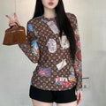 New autumn and winter printed base shirt 1024110608