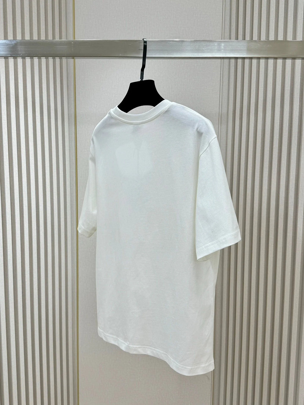 New Flocking Letters Round Neck T-Shirt 1024041201