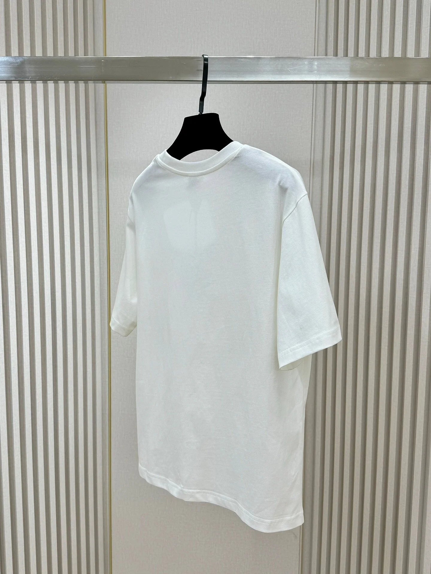 New Flocking Letters Round Neck T-Shirt 1024041201