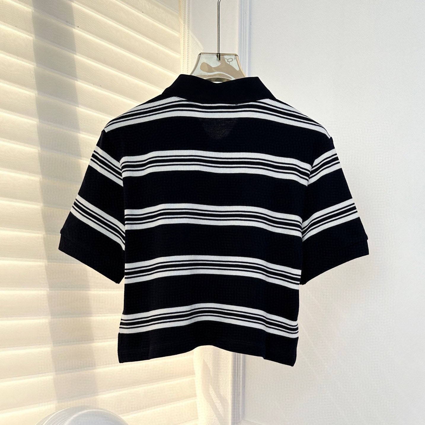M 24SS Contrast Color Striped Short Polo Short Sleeve 1824072302