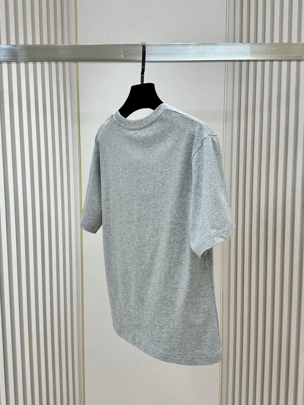 New Flocking Letters Round Neck T-Shirt 1024041201