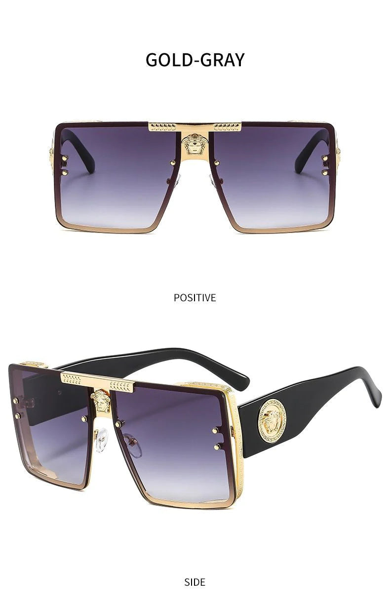 Fashion Generous Frame Glasses Personalized Metal Sunglasses 1024030805