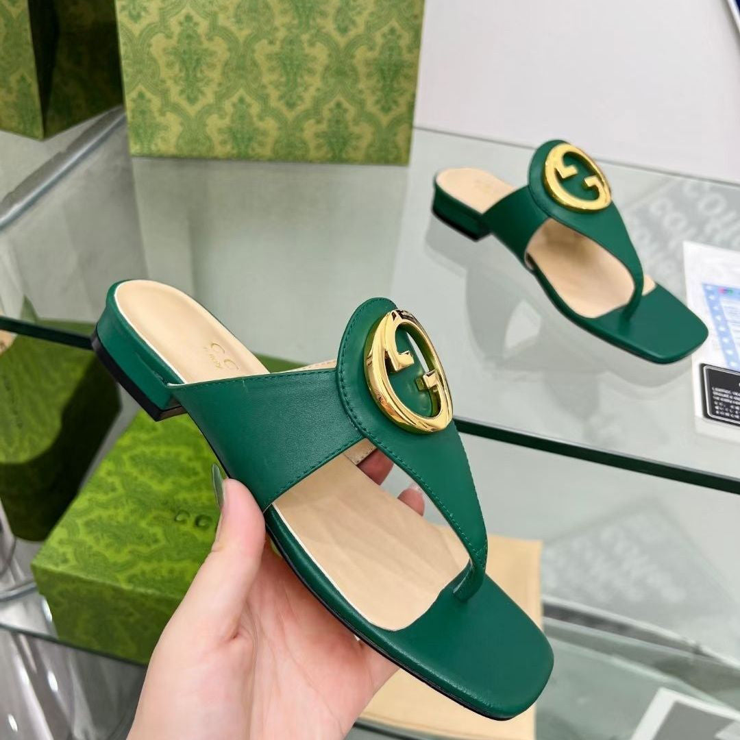 Fashion new Flip-flops square head sandals PD10062643
