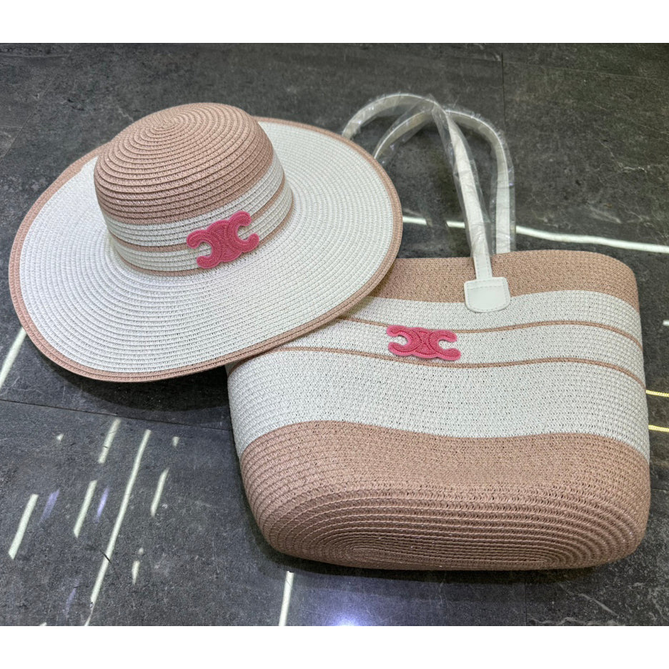 New Fashion Hundred Beach Hat and Bag Set 1025040115