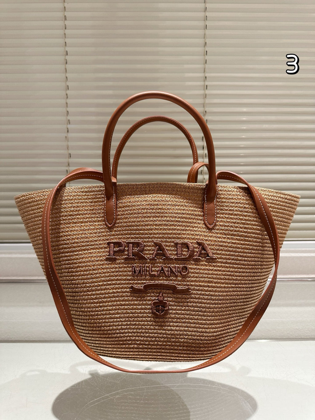 P Straw Tote 1825061810