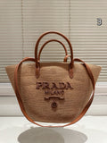 P Straw Tote 1825061810