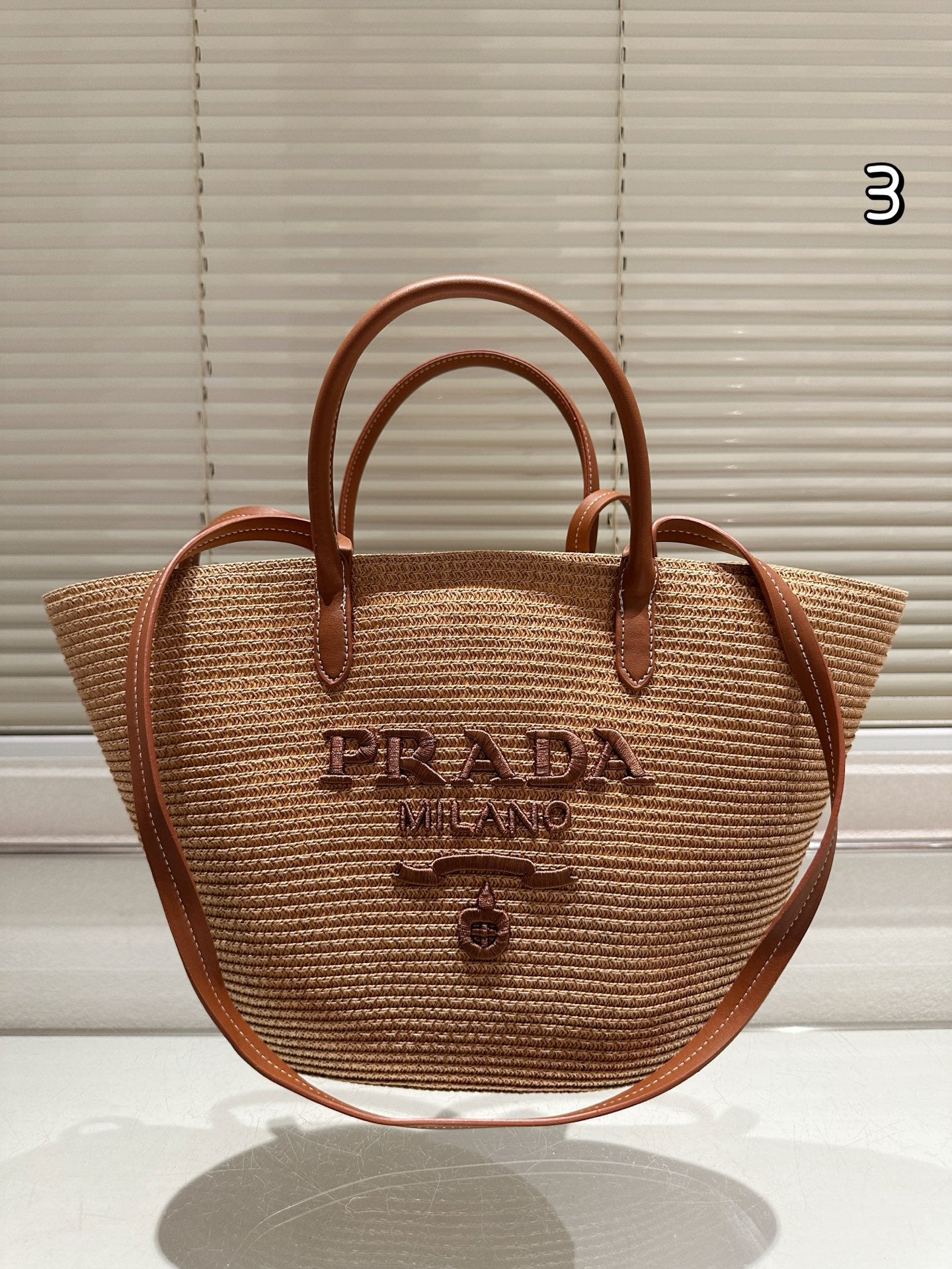 P Straw Tote 1825061810