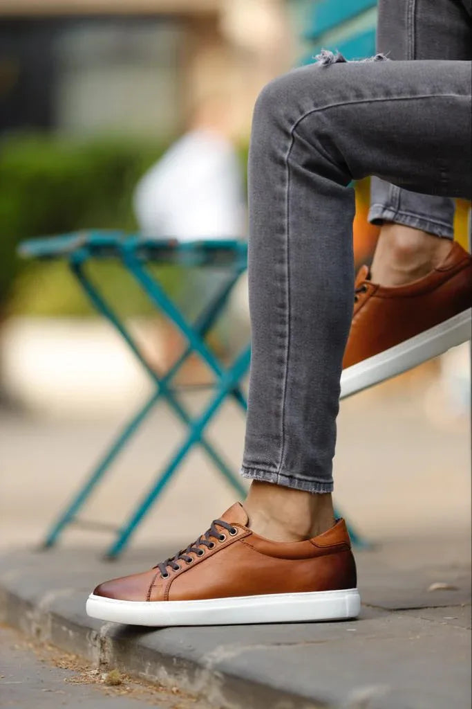 Laughlin Low Top Tan Sneakers