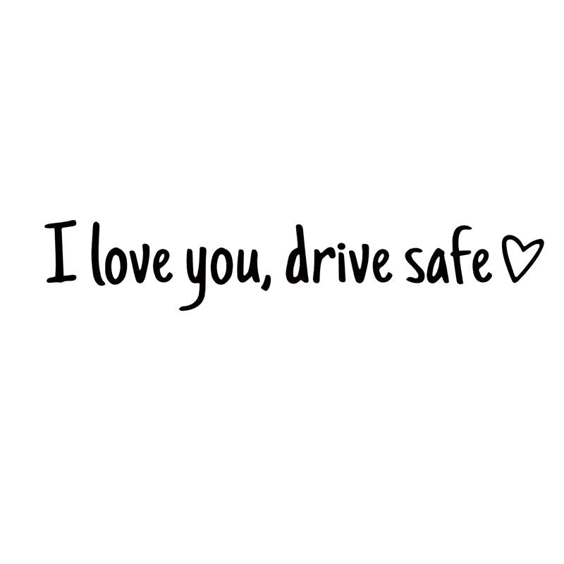Rearview Mirror Vinyl Decal Reminder