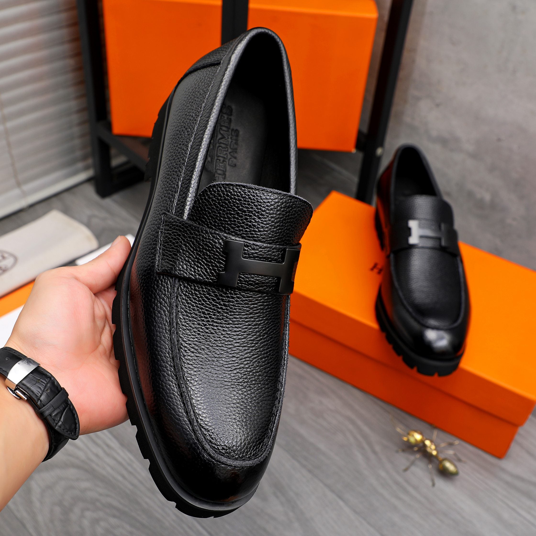 HM Business slip-on leather shoes 26070808