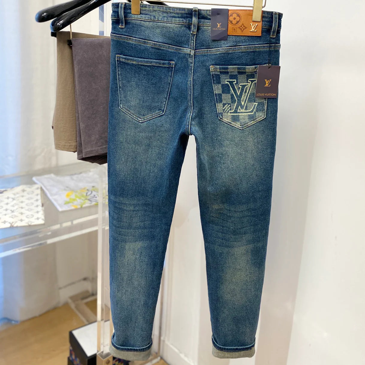 High-End Men’s Fitted Straight-Leg Jeans BS1026071502