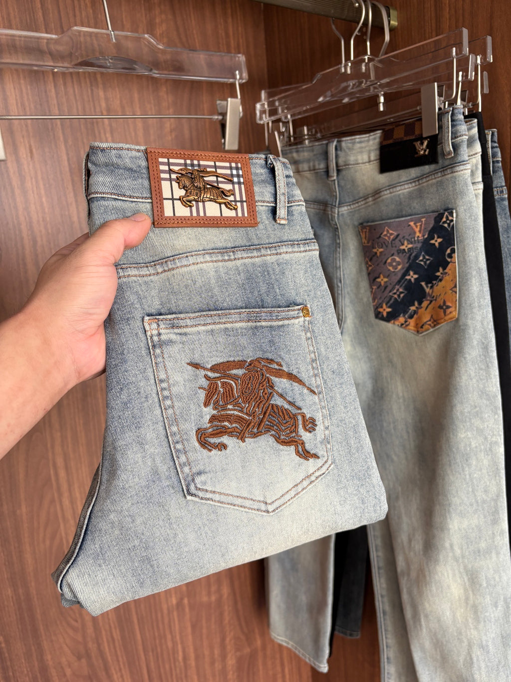 TB  Custom-made original washed denim jeans  26010506