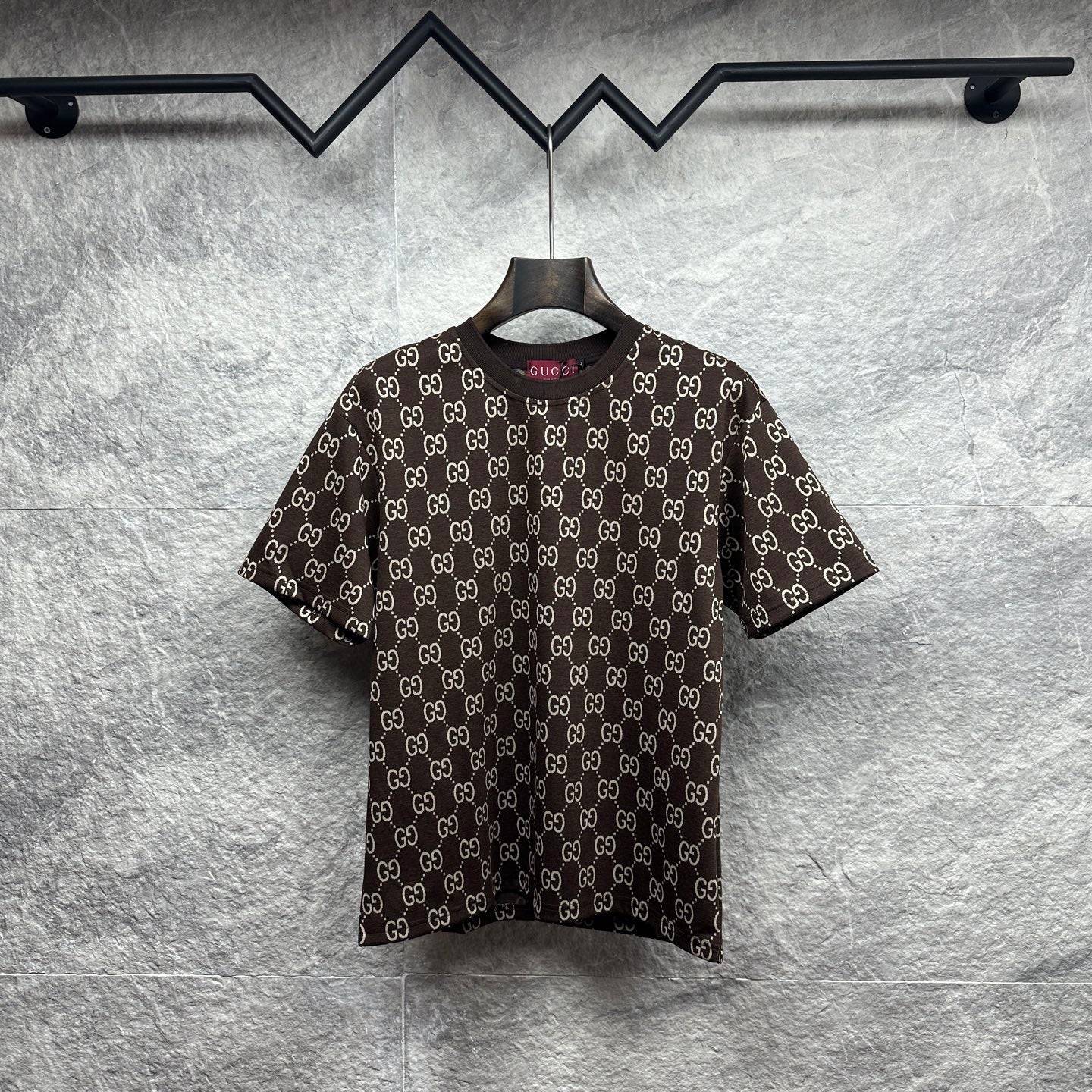 Knitted cotton couple short-sleeved T-shirts 1426013017