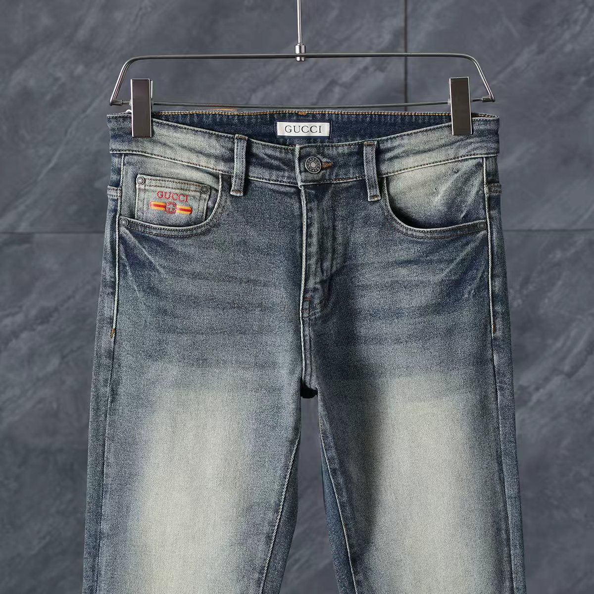 Men's Fashion Slim-Fit Straight-Leg Jeans 1026062913