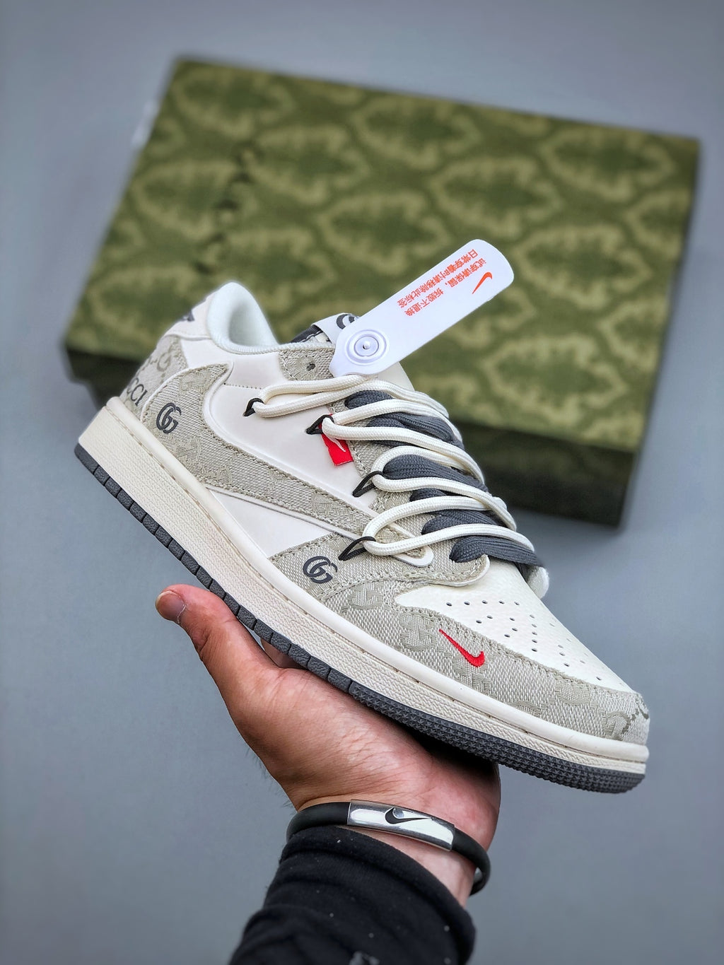 GUI Travis Scott x Fraent Design x Air 1 Low OG SP — "Grey Denim" — Low-Top Lifestyle Skate Shoes 26031306