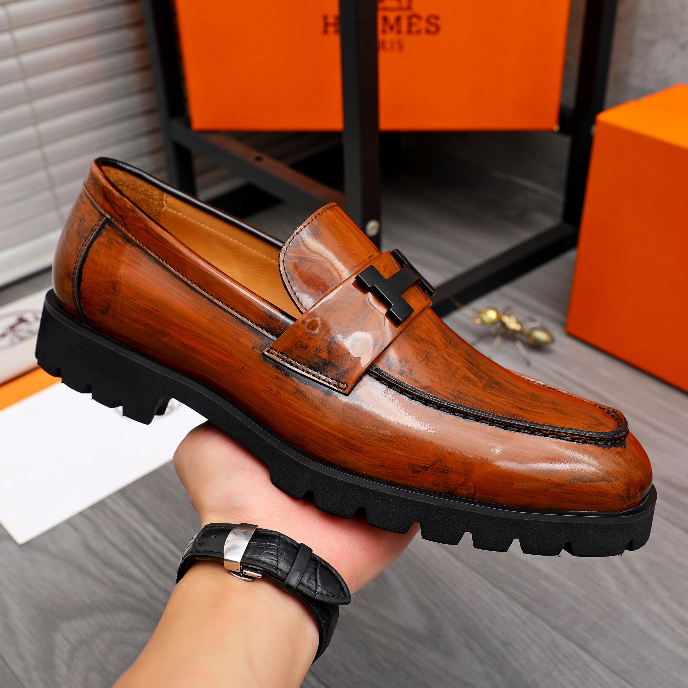 HM Business slip-on leather shoes 26070810