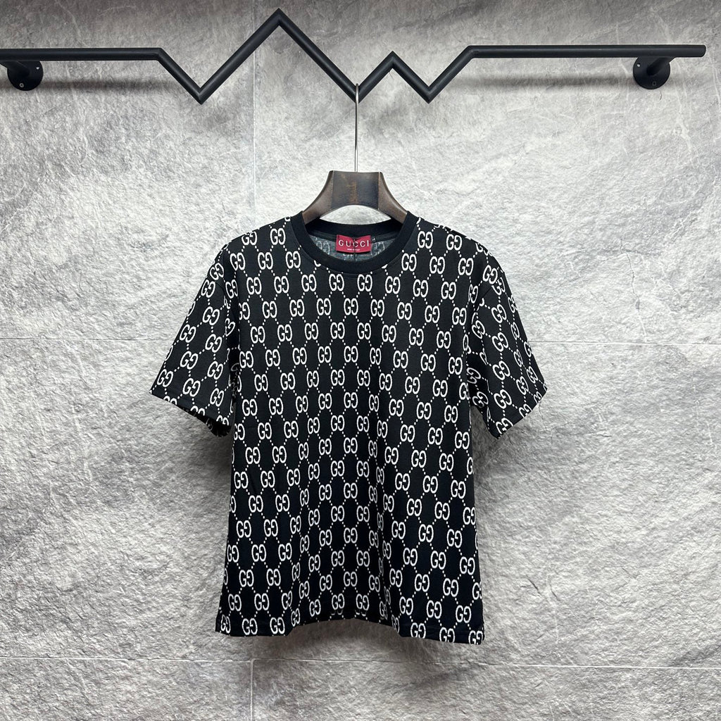 Knitted cotton couple short-sleeved T-shirts 1426013017