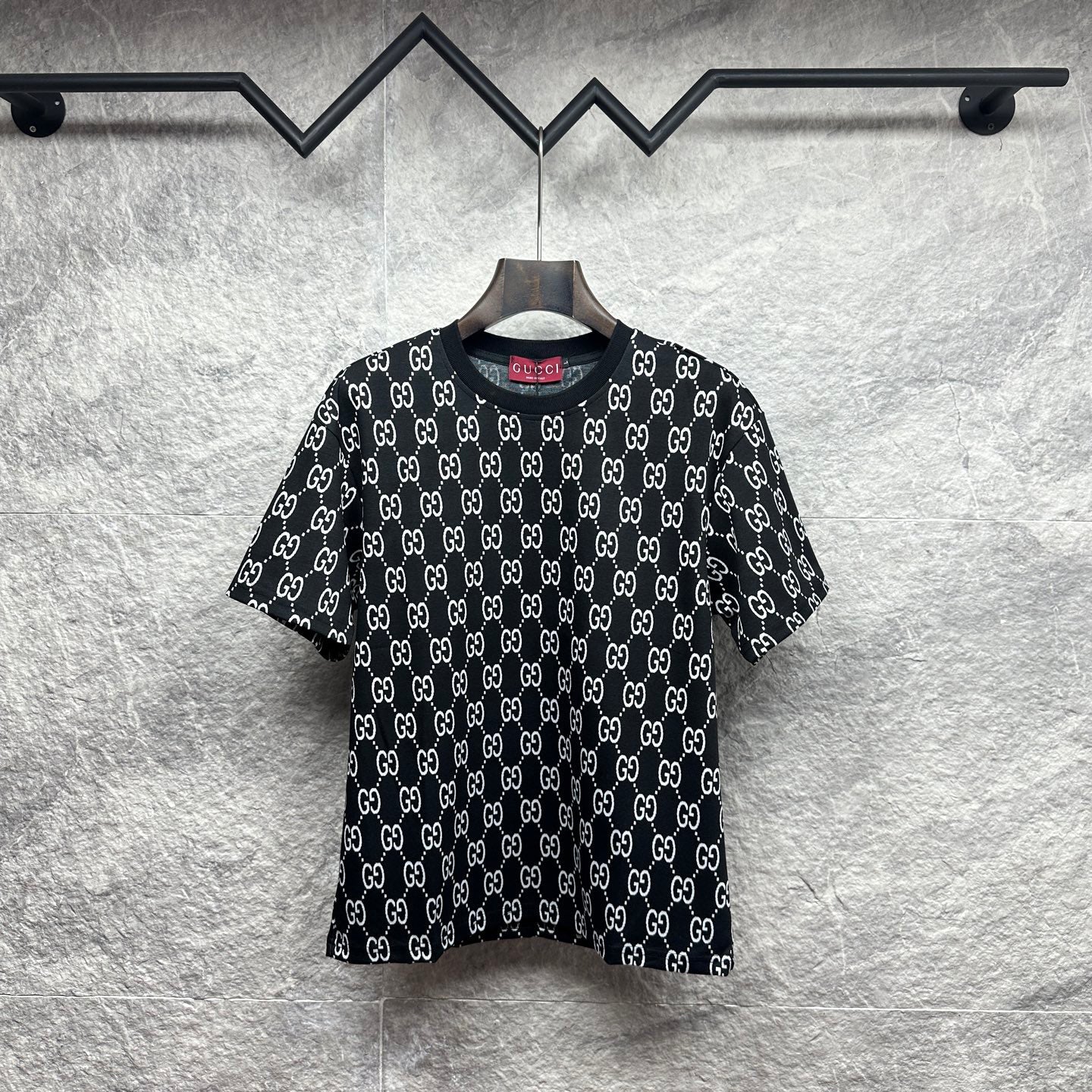 Knitted cotton couple short-sleeved T-shirts 1426013017