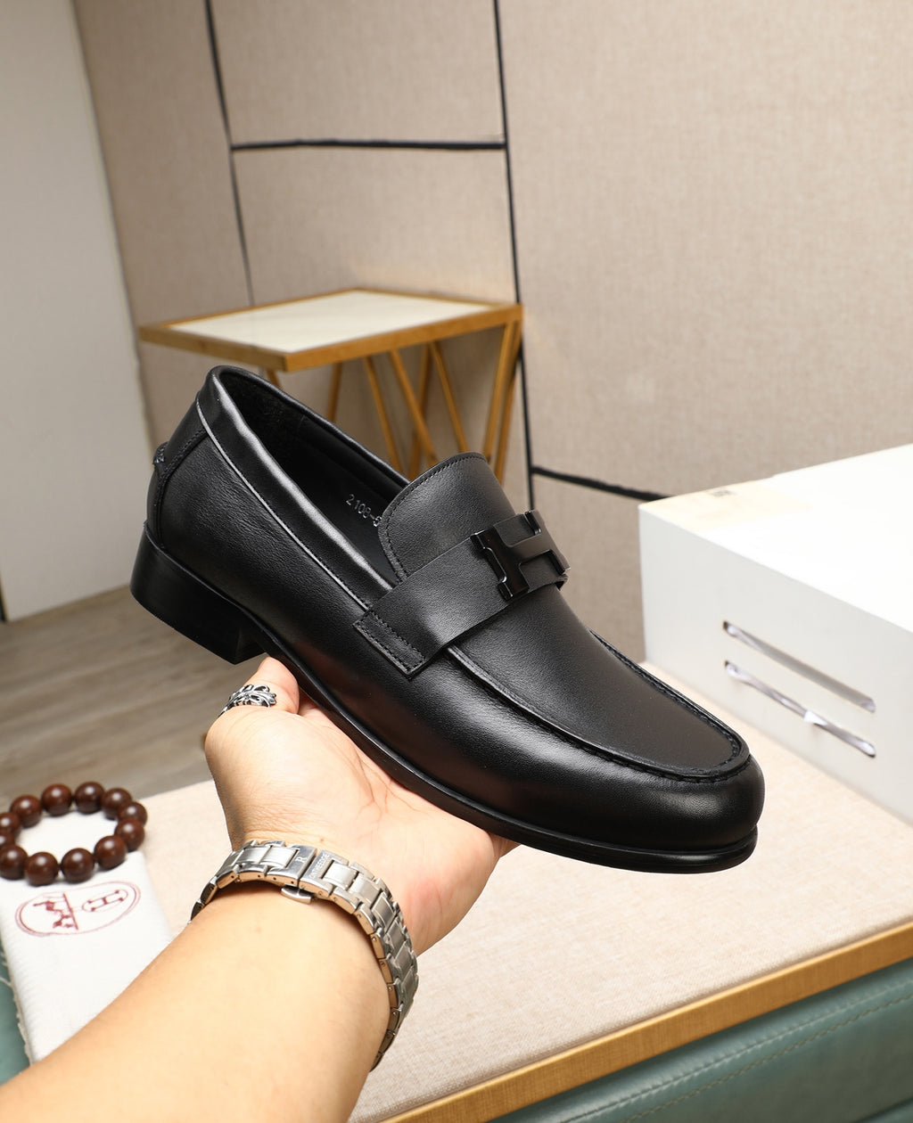 HM Men's fashionable casual leather shoes  26070813