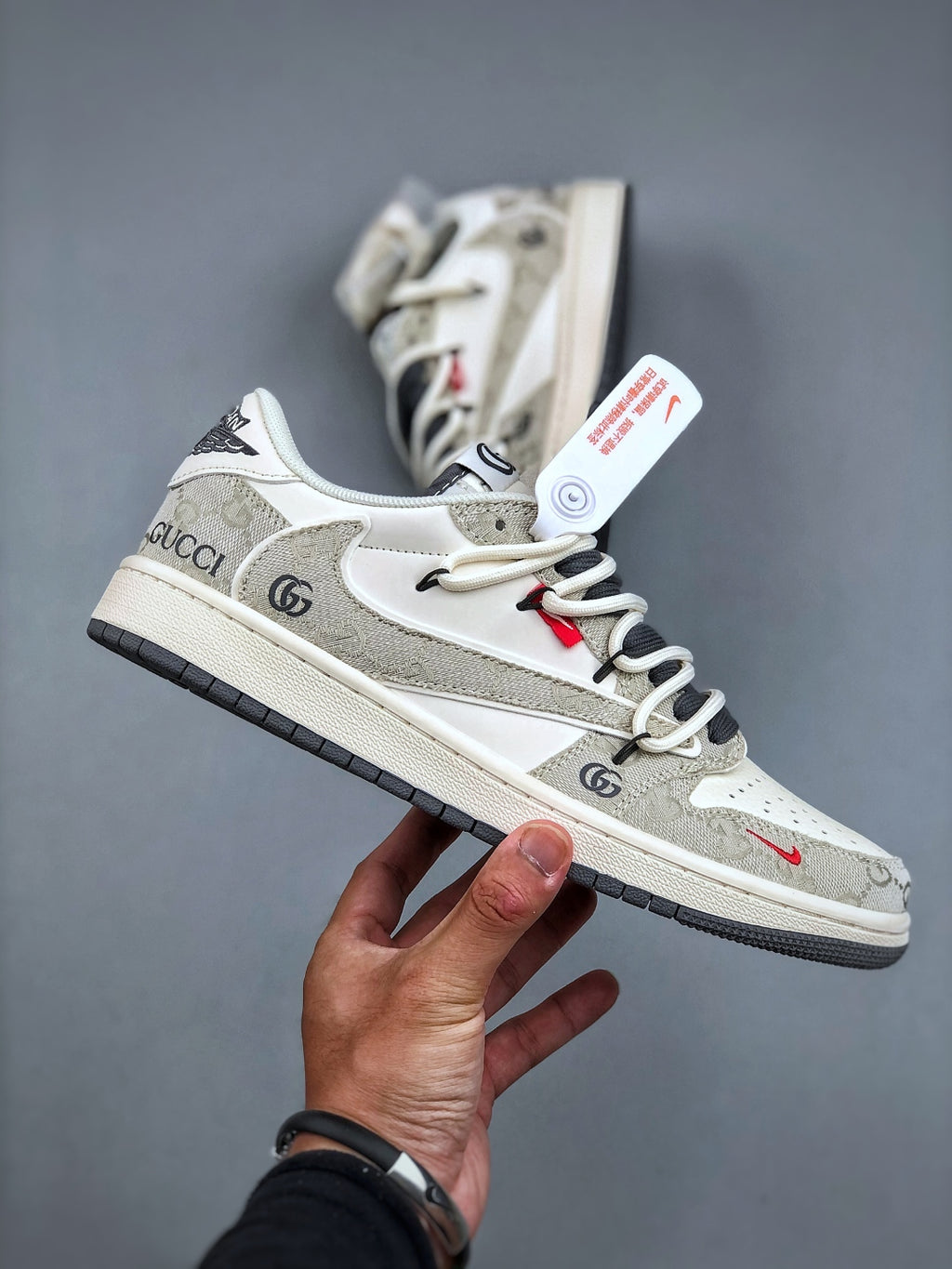 GUI Travis Scott x Fraent Design x Air 1 Low OG SP — "Grey Denim" — Low-Top Lifestyle Skate Shoes 26031306