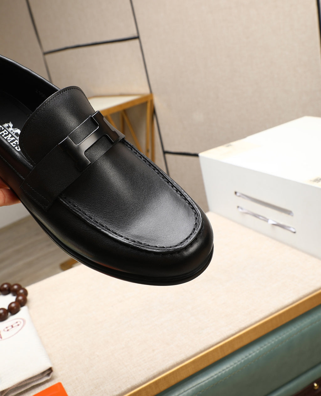 HM Men's fashionable casual leather shoes  26070813