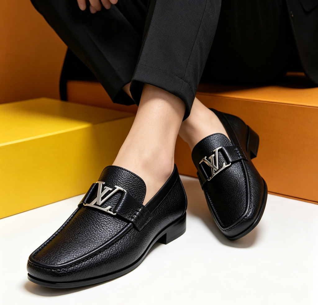 Classic men's simple high class loafers