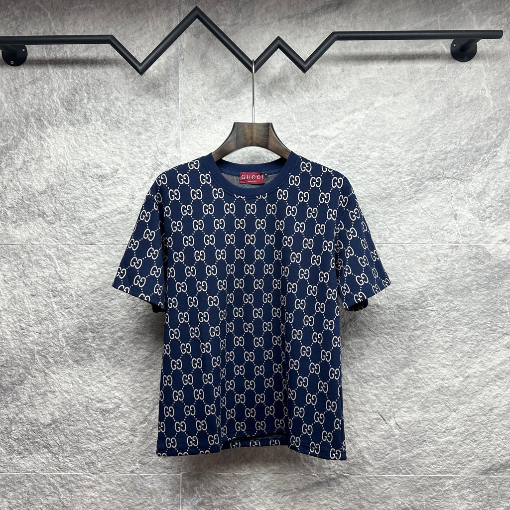 Knitted cotton couple short-sleeved T-shirts 1426013017
