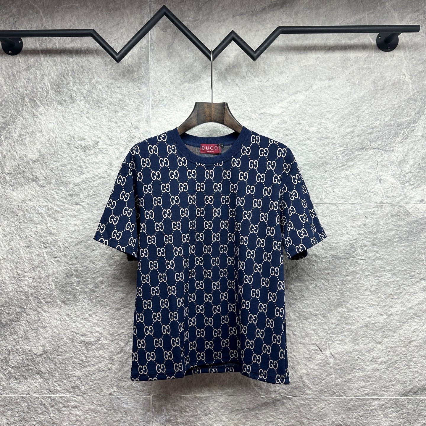 Knitted cotton couple short-sleeved T-shirts 1426013017