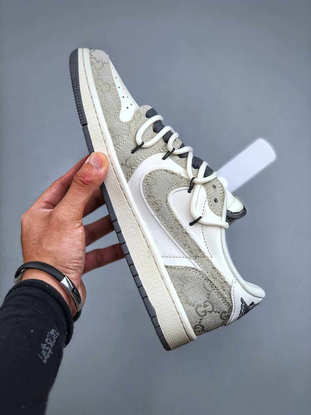 GUI Travis Scott x Fraent Design x Air 1 Low OG SP — "Grey Denim" — Low-Top Lifestyle Skate Shoes 26031306
