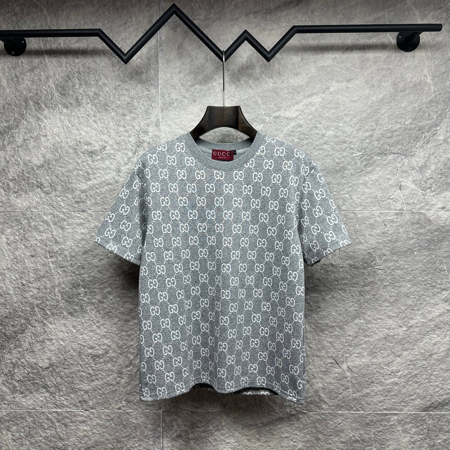 Knitted cotton couple short-sleeved T-shirts 1426013017