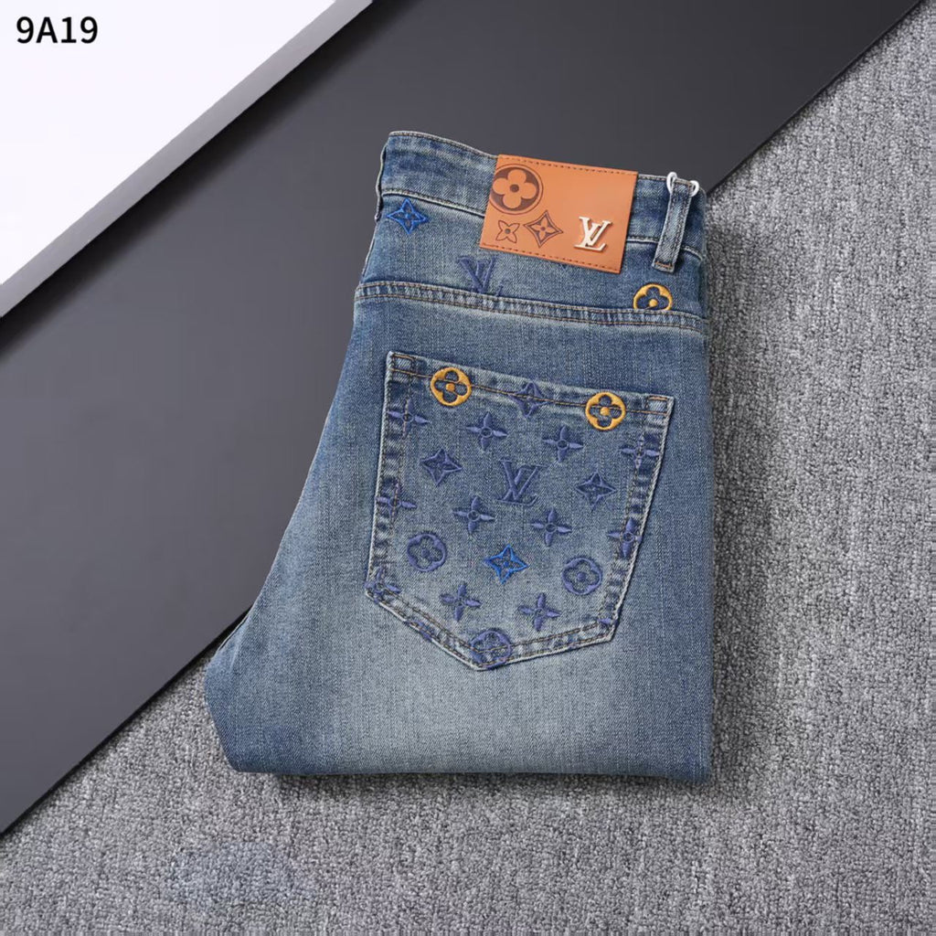 VV Men's classic printed denim jeans 26020415