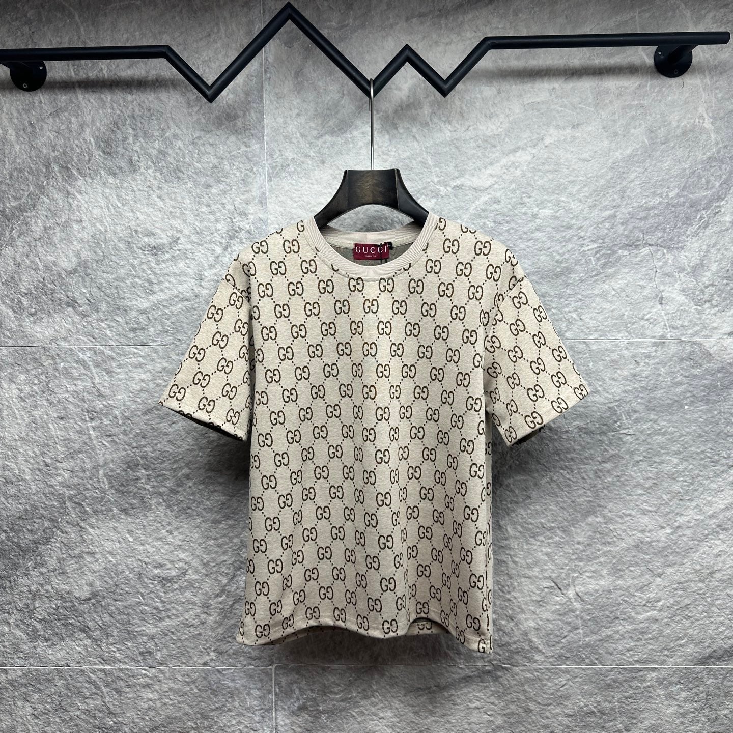 Knitted cotton couple short-sleeved T-shirts 1426013017