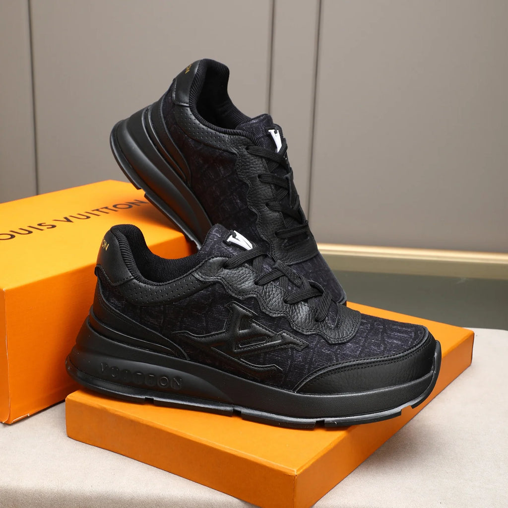 Leather mesh athletic shoes 1426012610