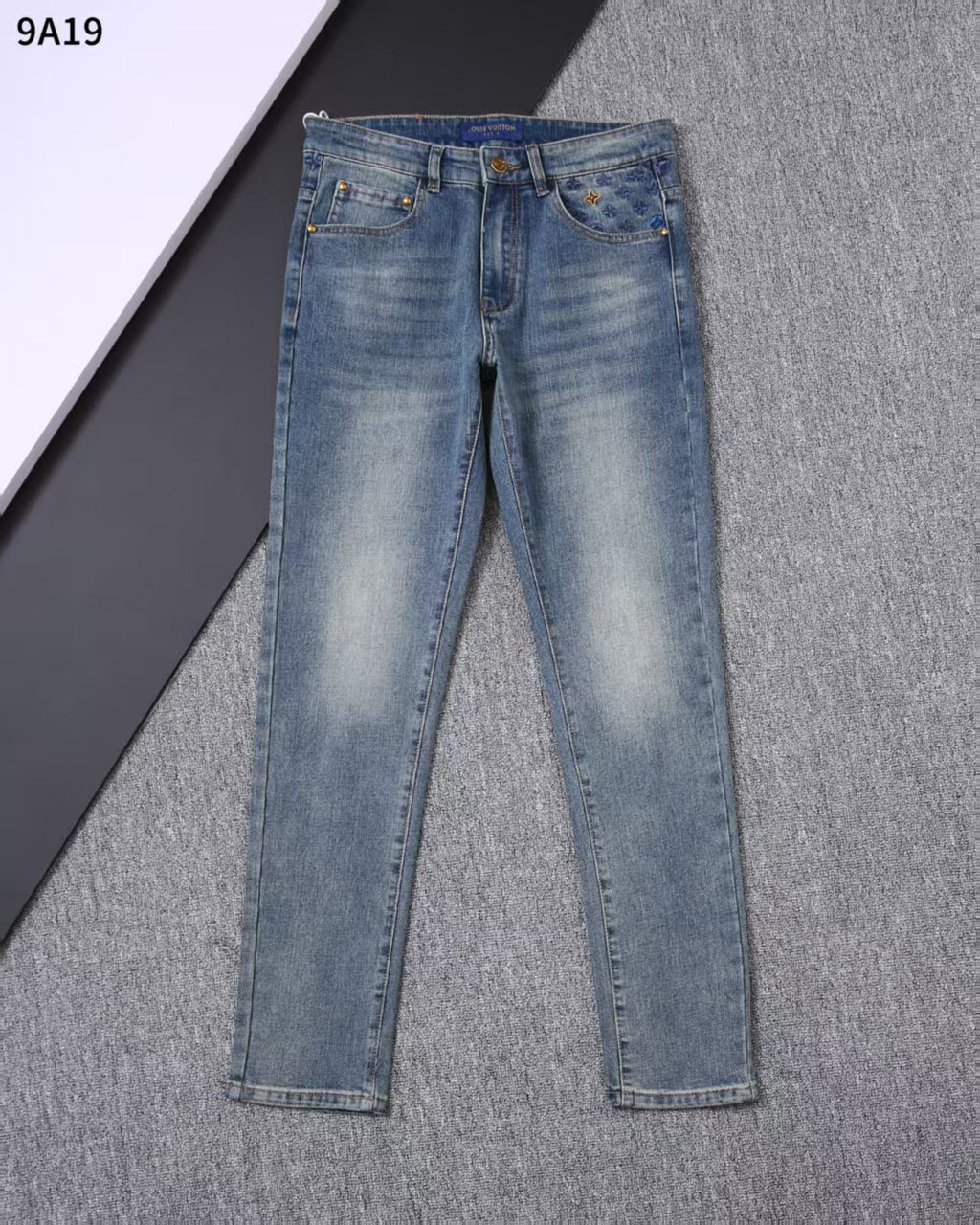 VV Men's classic printed denim jeans 26020415