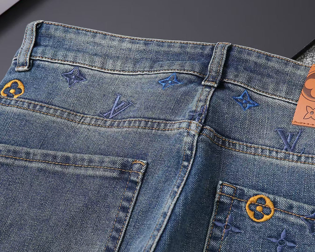 VV Men's classic printed denim jeans 26020415