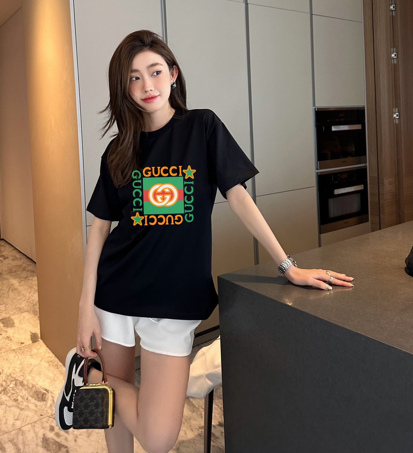 Gui New High-Density Knit Crew Neck T-Shirt 26051301