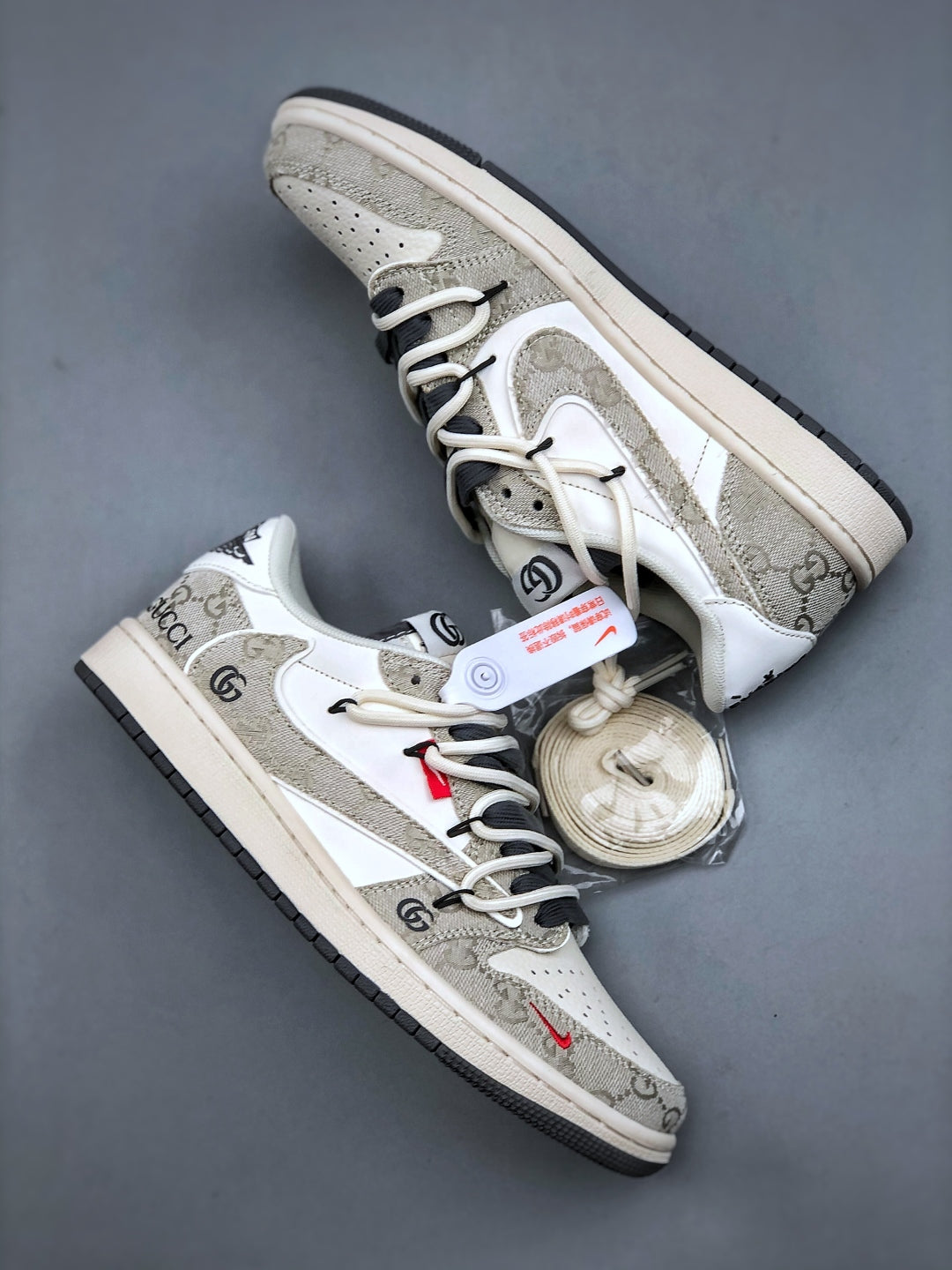 GUI Travis Scott x Fraent Design x Air 1 Low OG SP — "Grey Denim" — Low-Top Lifestyle Skate Shoes 26031306
